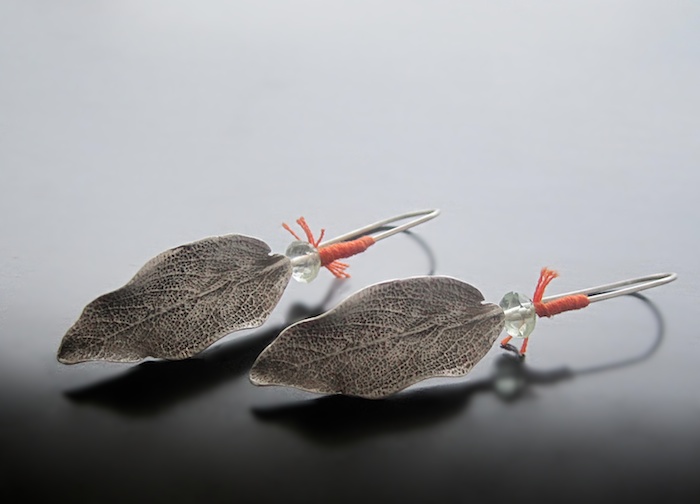 sage leaf earrings