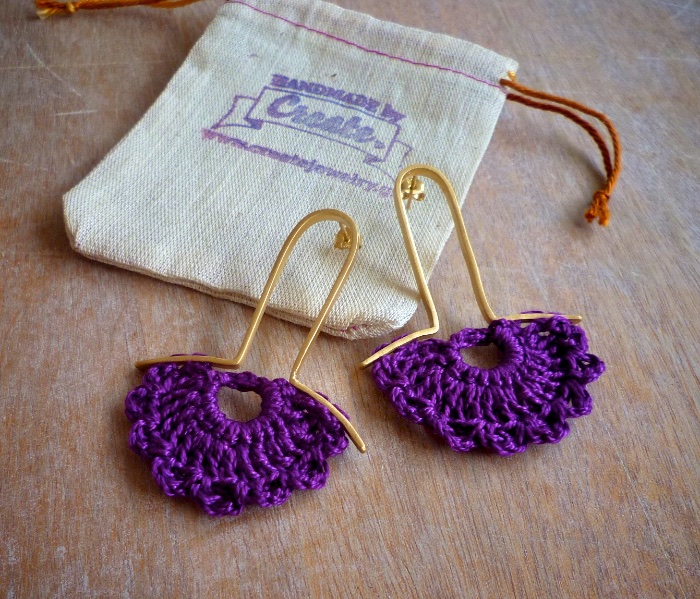 crocheted earrings