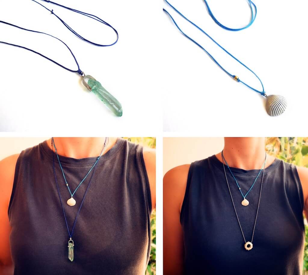 The adjustable pendants also make layering much easier!