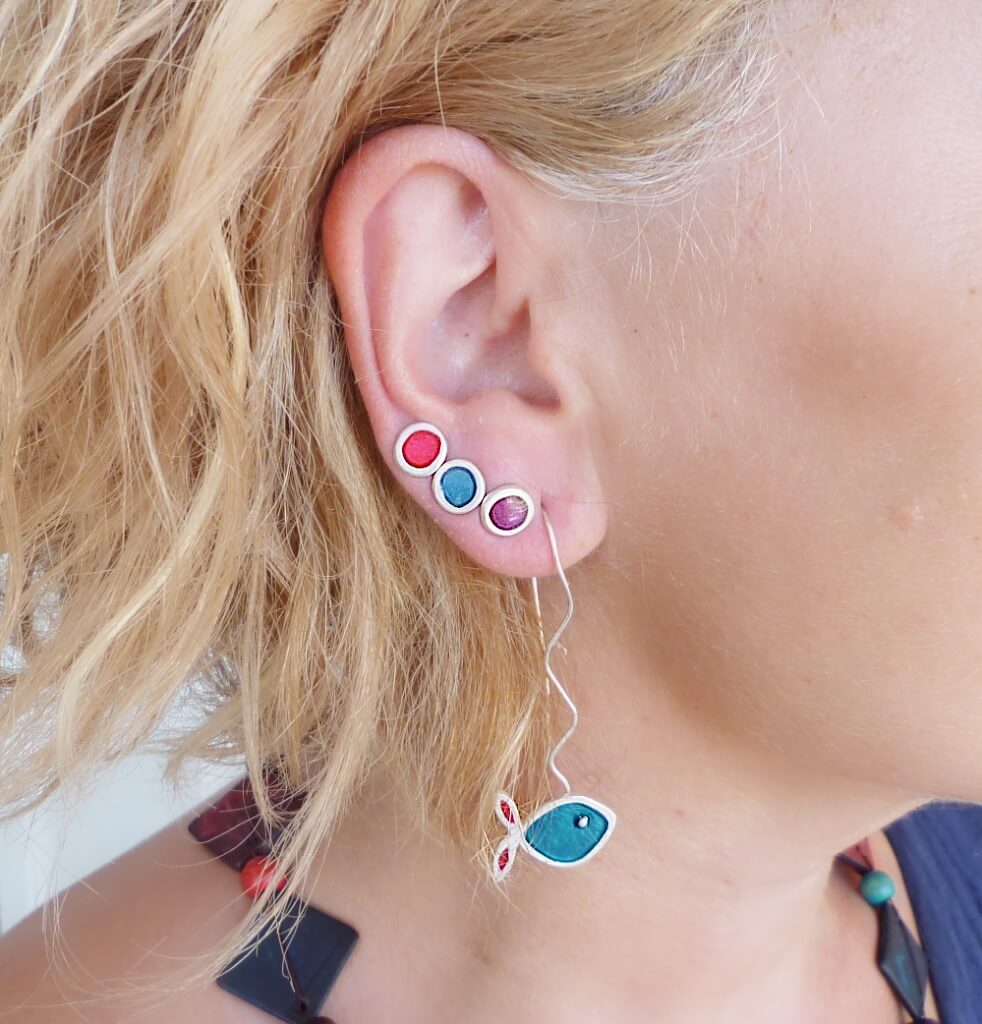 How many earrings can be worn on one ear? So far, we've managed to fit four!