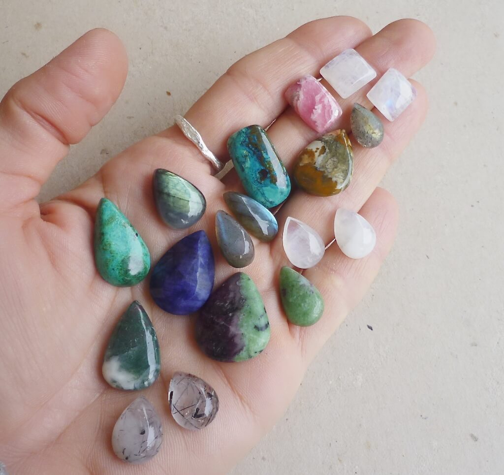 Speaking of custom work, today I received these gorgeous new gemstones and they are all available for making custom pieces!