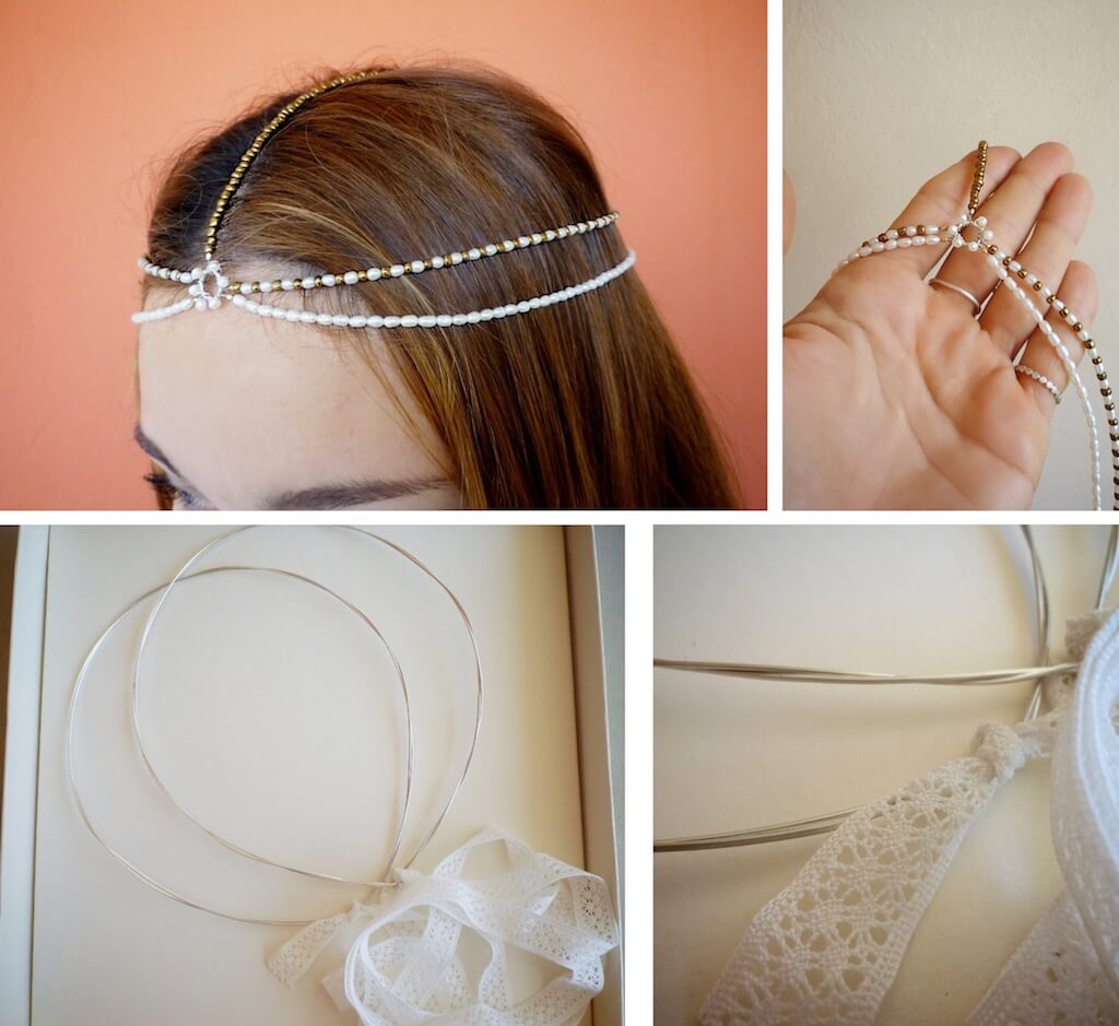 The wedding season is on! Bohemian headband with pearls and wedding crowns, made with love for friends that are getting married soon!