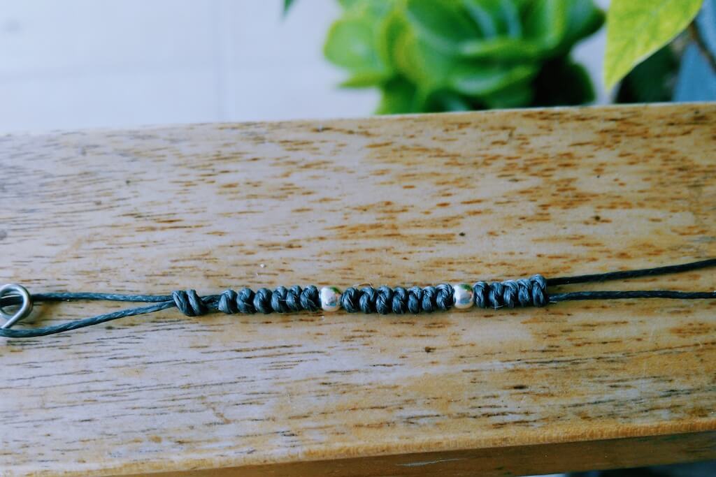 After practicing another macrame knot, I made a new sterling silver fish bracelet.