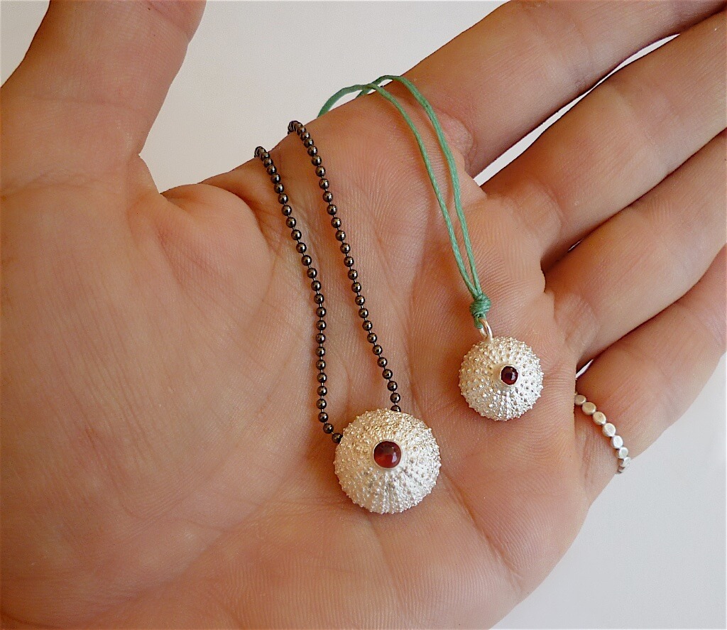 Large and medium size urchin pendants.