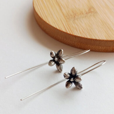 Cherry Bud Earrings – Botanical Sterling Silver Earrings